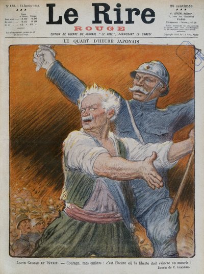 David Lloyd George and Petain, Front Cover Illustration from 
